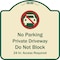 Signmission Designer Series-No Parking Private Driveway Don't Block 24 Hour Access, 18" x 18", TG-1818 A-DES-TG-1818-9948 - alternate 1